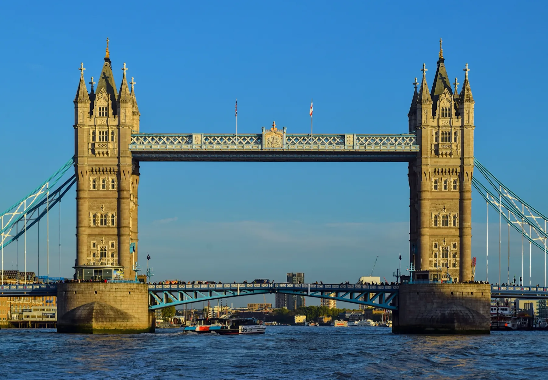 Tower Bridge in London at golden hour