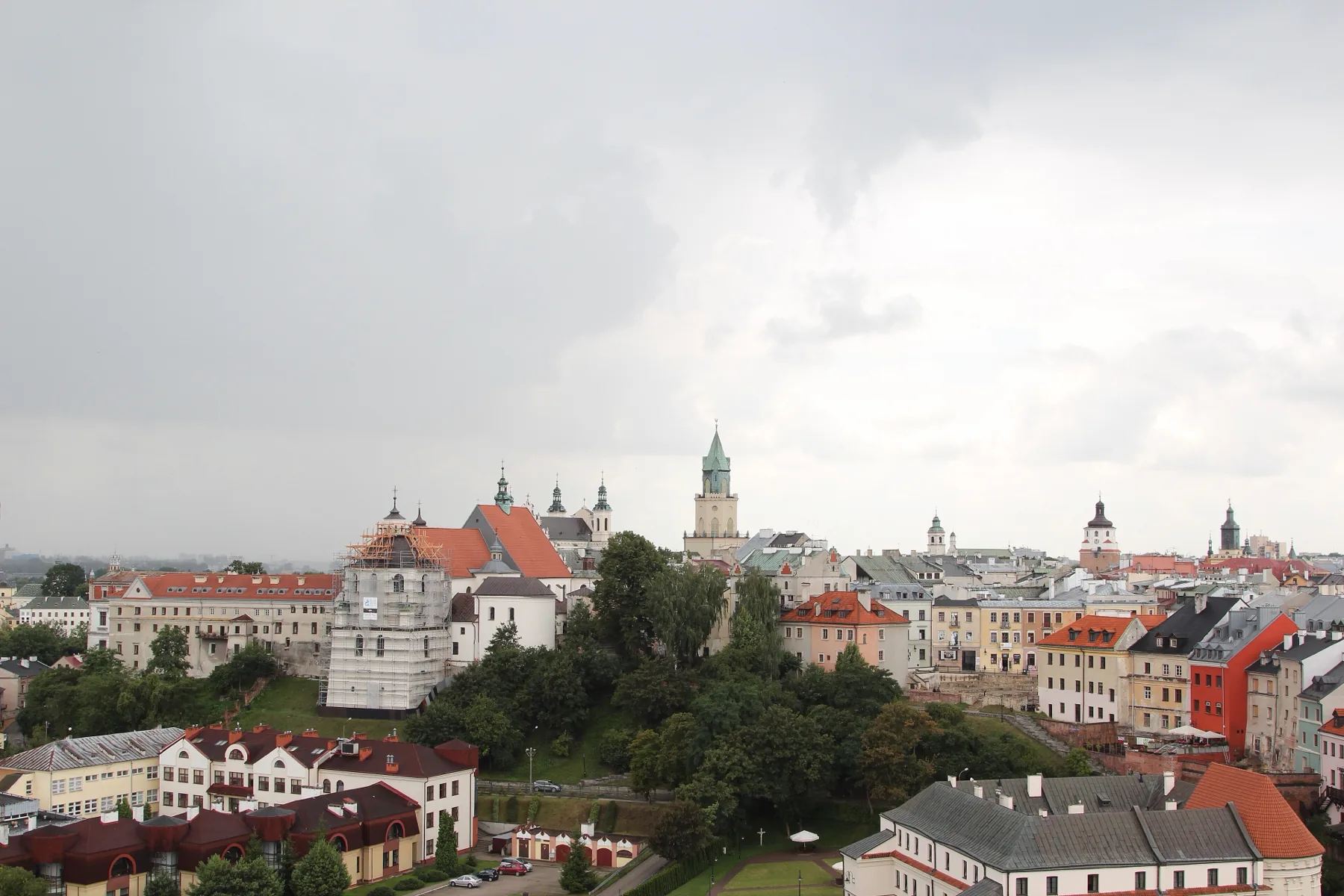 Panorama of Lublin's Old Town seen from the castle